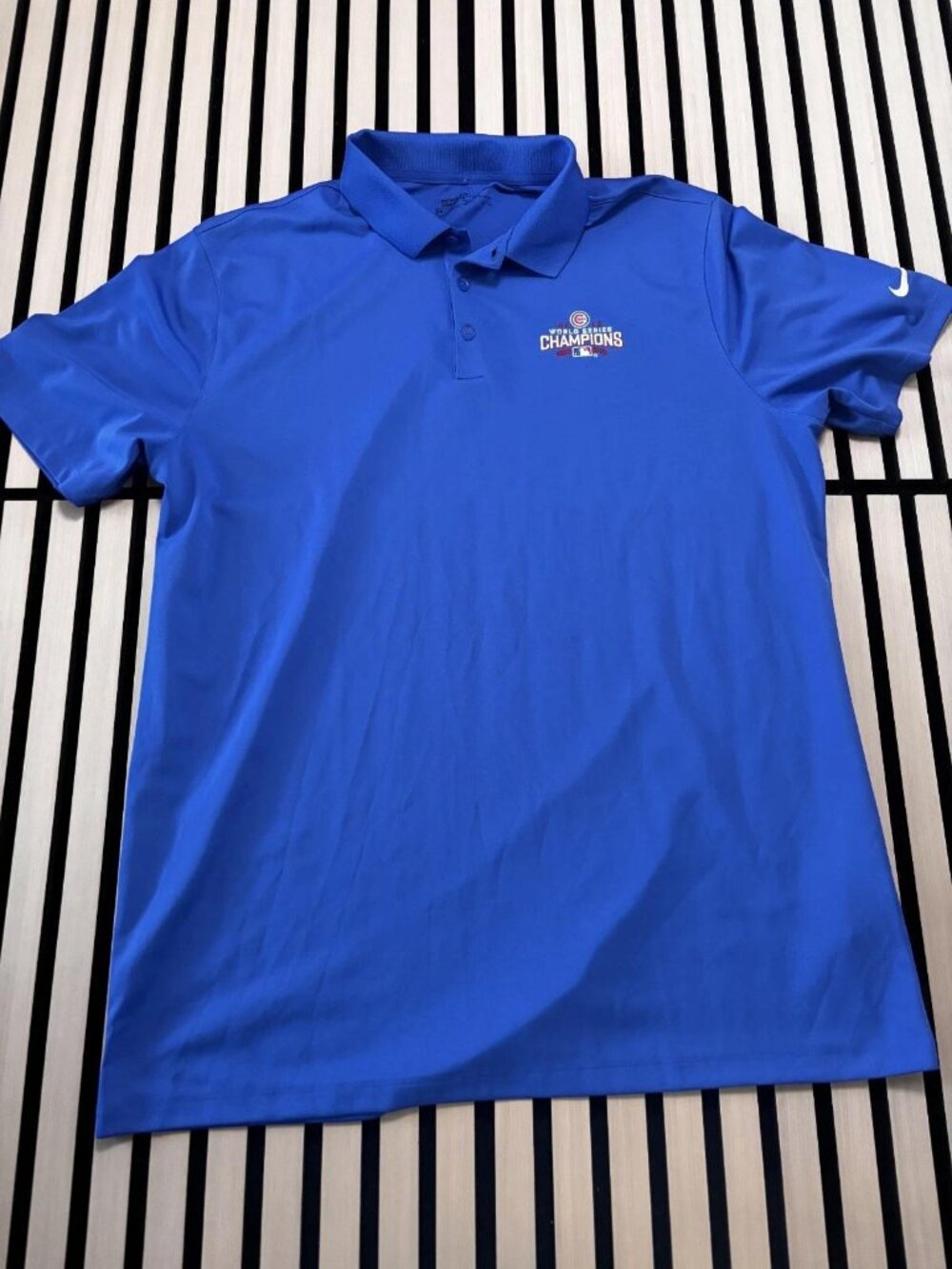 Nike Golf Dri-Fit Chicago Cubs 2016 World Series Blue Polo Men's XL